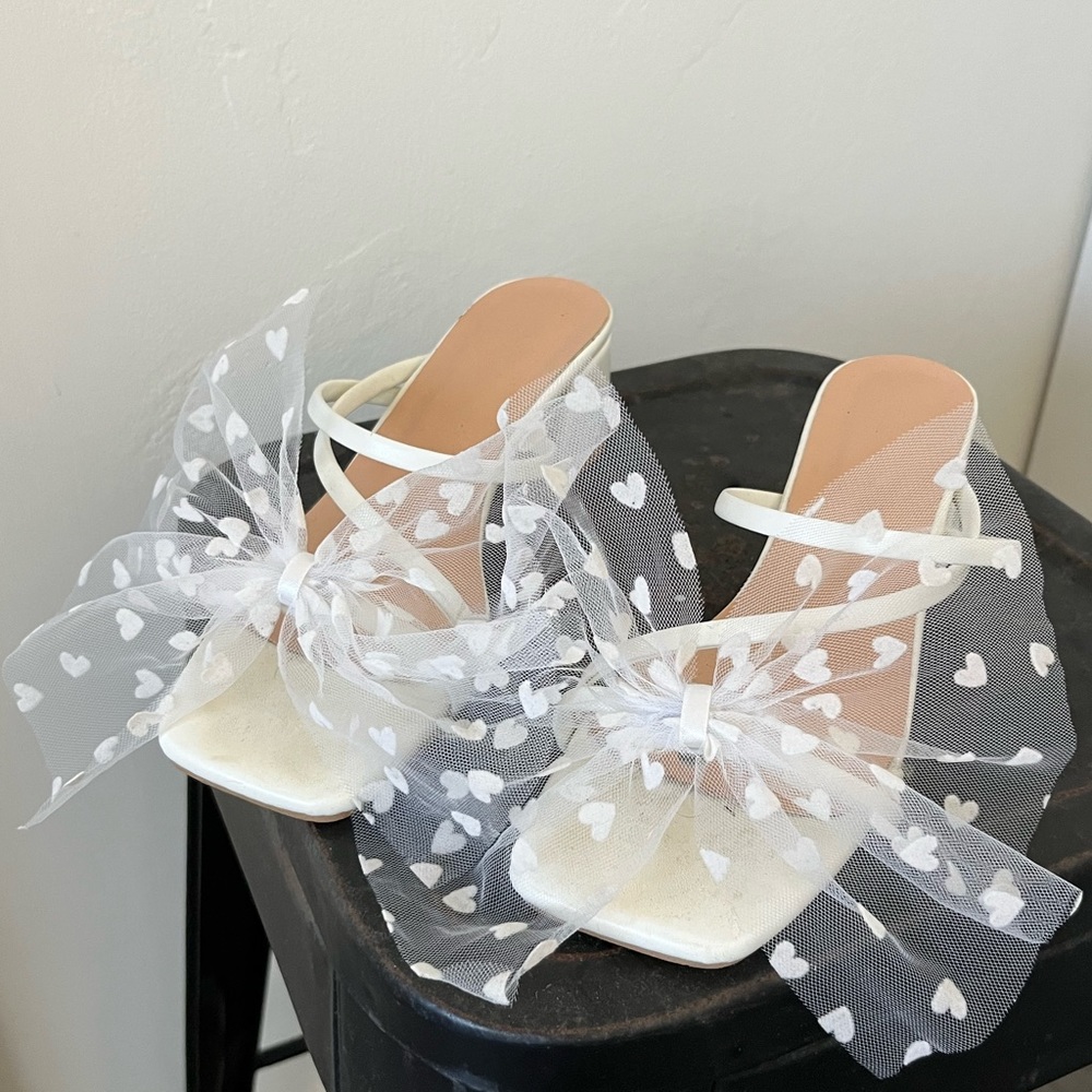 Bride White Bow Clips for Shoes